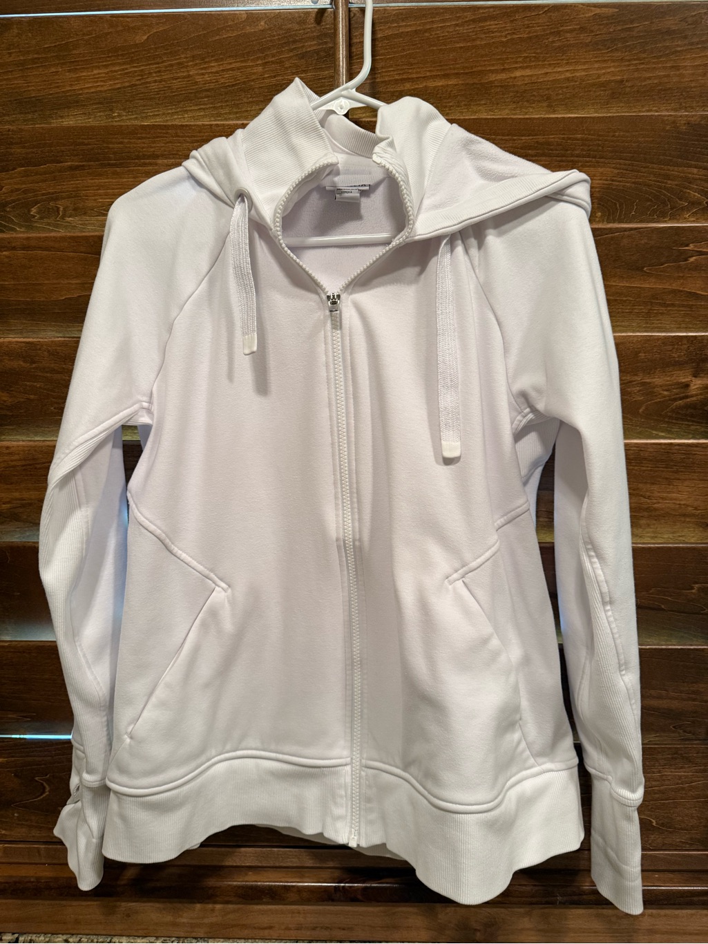 Athleta White Full-Zip Hoodie Jacket